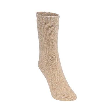 Imagem de 1 par de meias masculinas super quentes de lã térmica pesada de inverno meias quentes para mulheres (cáqui, tamanho único)