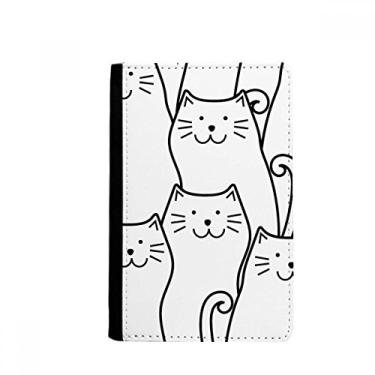 Imagem de Porta-passaporte com estampa de gato sorridente protege animal amante de animais de estimação Notecase Burse capa carteira porta-cartão, Multicolor