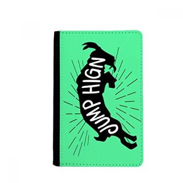Imagem de Antílope preto contorno animal titular passaporte natural notecase burse carteira capa cartão bolsa, Multicolor