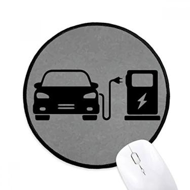 Imagem de Tapete de mouse preto para escritório com energia para proteger o meio ambiente, tapete redondo para computador