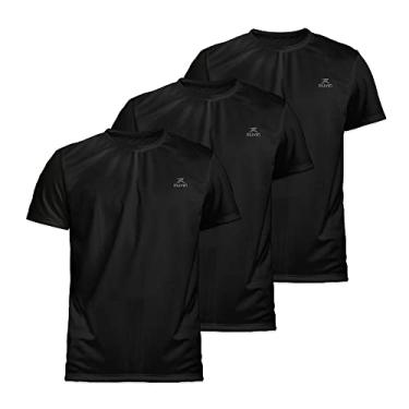 Imagem de Kit 3 Camiseta Dry Basic SS FPS 50 Muvin – Manga Curta – Masculina – Proteção Solar UV50 – Camiseta Para Academia Treino Funcional – Pilates – Yoga – Corrida – Caminhada (P, Preto)