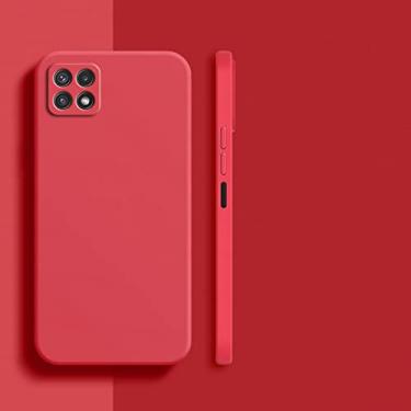 Imagem de Capa de telefone de silicone líquido à prova de choque para Samsung Galaxy A22S 5G A03S A12 A22S A32 A42 A52 A72, vermelho, para Samsung A52