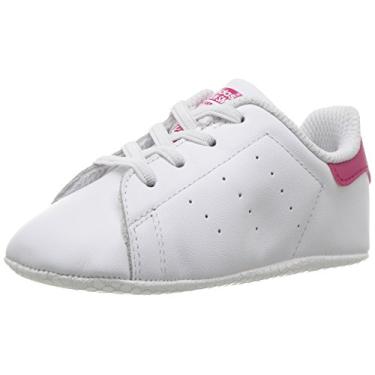 Imagem de Tênis de corrida infantil Adidas Originals Stan Smith, White/White/Bold Pink, 5 Infant
