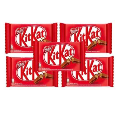 Imagem de Chocolate Kit Kat Nestlé Kit Com 5 Unidades