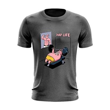 Imagem de Camiseta Shap Life Patrick Motivado Majin Boo Academia Gym Cor:Chumbo;Tamanho:G