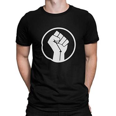 Imagem de Camiseta Camisa Black Lives Matter Simbolo Masculina Preto Tamanho:M
