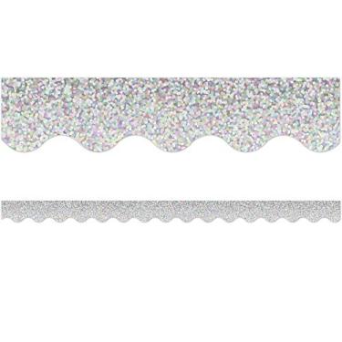 Imagem de Acabamento de borda recortada brilhante prata