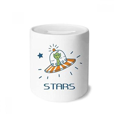 Imagem de DIYthinker Universo e alienígena Viagem entre estrelas Caixa de dinheiro Caixa de cerâmica Porta-moedas Presente de cofrinho