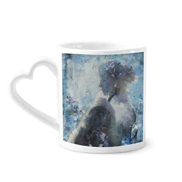 Imagem de C Minor Nocturne XJJ Caneca de pintura a óleo Caneca de cerâmica para café Copo de coração de vidro