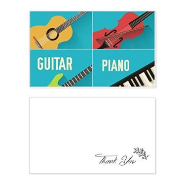 Imagem de Violino de violino, combinação de piano, cartão de agradecimento, aniversário, saudações, casamento, agradecimento