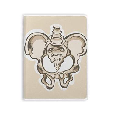 Imagem de Caderno de esqueleto humano simples com capa de chiclete diário capa macia