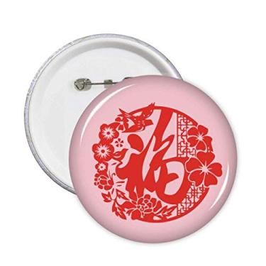 Imagem de Combinação chinesa de bênção combinando, pinos, emblema, botão, acessórios, decoração, 5 peças