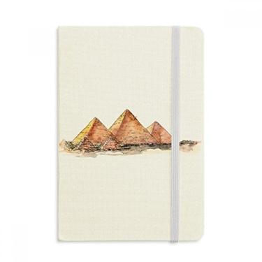 Imagem de Caderno Egito Pirâmide de Gaza Oficial Tecido Rígido Diário Clássico