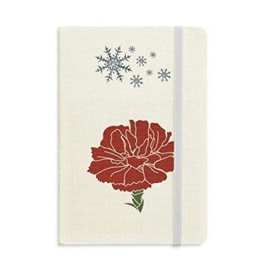 Imagem de Caderno de flores Pink Carnation Mothe Day floral grosso diário flocos de neve inverno