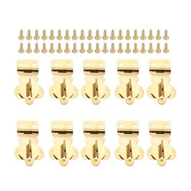 Imagem de 10 pcs Antique Bronze Jewelry Caixa de Padlock Hasp Bloqueado Vinho De Madeira Caixa De Presente Bolsa Buckle Hardware Acessórios 27 * 19mm YYDFPIIA