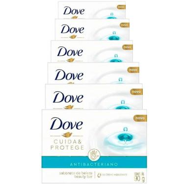 Imagem de Kit Sabonete Em Barra Dove Cuida E Protege - 6 Unidades 90g 6 Unidades