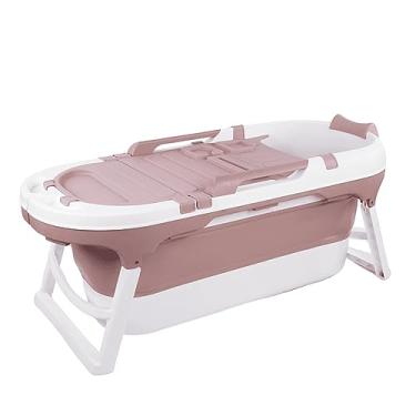 Imagem de Banheira Ofurô Dobrável Retrátil Grande para Adulto com Cover 180L Multmaxx (Rosa)