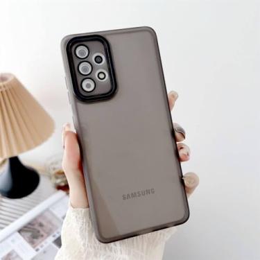 Imagem de Capa transparente de silicone macio para Samsung S23 Ultra S23 Plus A54 A34 A14 A73 A53 A33 A52 A32 5G J2 J7 Prime Capa transparente, preta, para A22 5G