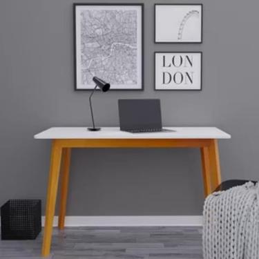 Imagem de Mesa de Escritório Space Siena Móveis Branco/Mel