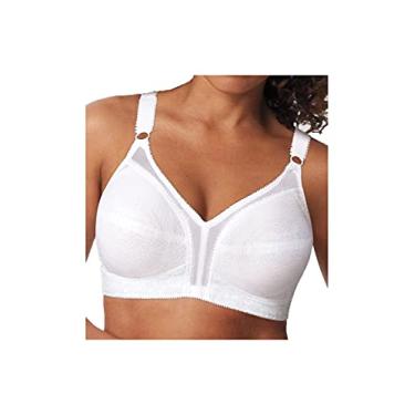 Imagem de Playtex Sutiã feminino 18 horas Sensational Support sem fio cobertura total para figuras completas, Branco, 34B