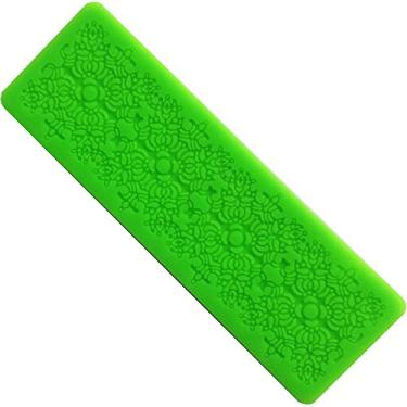 Imagem de FUNSHOWCASE Mini Sugarcraft Decoração de Bolo de Renda Borda Fondant Gumpaste Molde de Silicone Forma de Renda em Forma de Cupcake Estilo Vitoriano #266, 65,20,2 cm