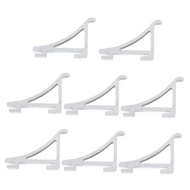 Imagem de SOLUSTRE 24 Pçs Suporte De Prateleira De Parede Suporte Quadrado Prateleira De Substituição Fivelas Quadradas Clipes Prateleira De Suporte Mais Fria Para Armário Engate Ajustável Suportes