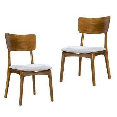 Imagem de Kit 2 Cadeiras para Mesa de Jantar Madeira Maciça - Urbana Gold - Espresso Móveis