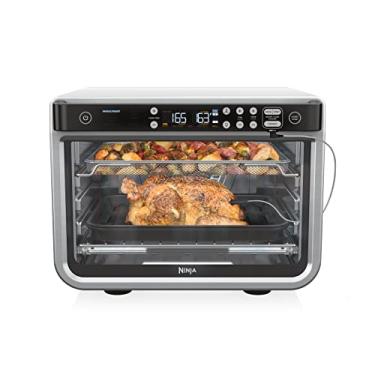 Imagem de Ninja DT251 Foodi 10 em 1 Smart XL Air Fry Forno, Asse, Grelha, Torradeira, Torradeira Digital, Termômetro, Convecção Surround Verdadeira até 232 °C, inclui 6 bandejas e guia de receitas, prata