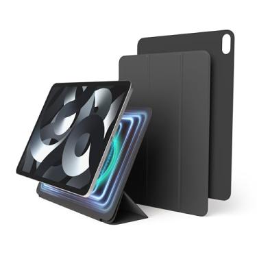 Imagem de elago Capa para iPad Air 11 (M3, M2), 5º, 4º / Pro 11 (1º) – Capa para iPad com fixação magnética em metal, compatível com Apple Pencil e estojo Elago Pencil (cinza escuro)