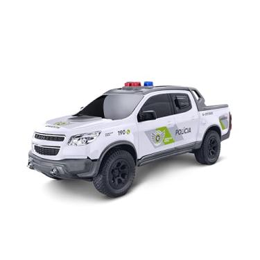 Imagem de Roma Jensen Br, Roma Brinquedos Caminhonete Pick-Up S10 Polícia Ambiental, 30,5 cm, Cor Branco, Pneu de Borracha, Linha Chevrolet