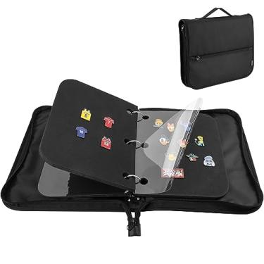 Imagem de Homakover Bolsa de Armazenamento Pinos Transparente com Zíper Duplo, Fichário de Metal Removível Contém 3 Páginas para Armazenamento e Fácil Troca