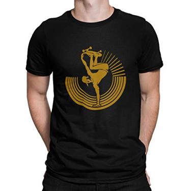Imagem de Camiseta Camisa Skate Dourado Masculina Preto Tamanho:P