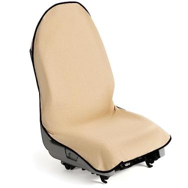 Imagem de lebogner Capa de assento de carro à prova d'água para treino pós-academia, corrida, natação, praia e caminhadas, protetor de assento universal antiderrapante para carros, SUVs e caminhões, lavável na máquina, bege