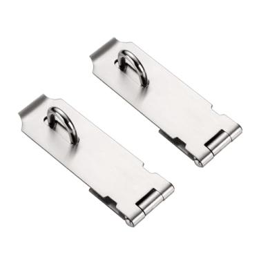 Imagem de Helonge Trava de ferrolho de porta, fecho de cadeado de aço inoxidável de 12,7 cm com parafuso para porta, portão, armários etc