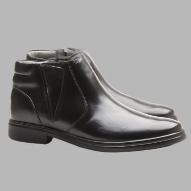 Imagem de Bota Anti-Stress Masculina Alto Conforto Em Couro Legítimo-Masculino