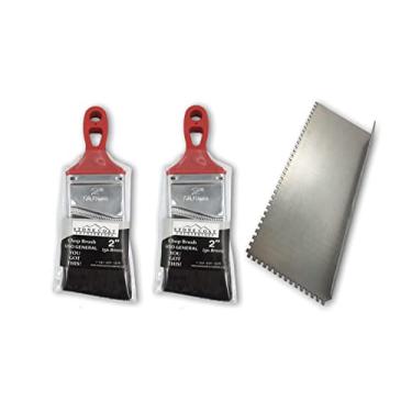 Imagem de Kit de ferramentas epóxi (escovas de corte + espátula quadrada) - Ferramentas de resina epóxi DIY para renovar cozinhas, banheiros, marcenaria e muito mais! (Bancadas de revestimento de pedra)