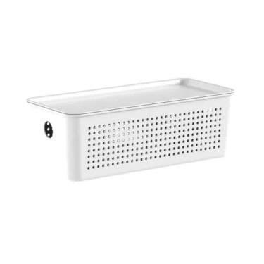 Imagem de Cesto Organizador com Tampa Flow Branco 3L - Ou