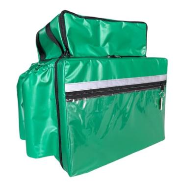 Imagem de Mochila Bag Completa para Motoboy Delivery Impermeável com ISOPOR 45L - Verde