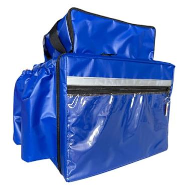 Imagem de Mochila Bag Completa para Motoboy Delivery Impermeável com ISOPOR 45L - Azul