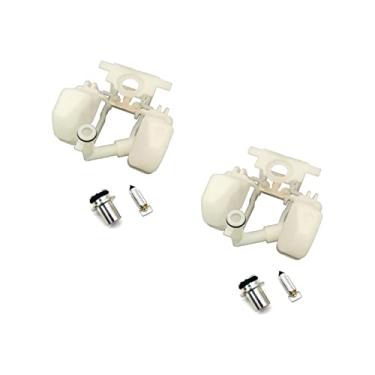 Imagem de Flutuador de carburador para Bandit250-400CC GSF250-400 GJ77A GK75A 7AA Impulse GK79A DR250 350 GSX400S KATANA 400 Base de válvula de agulha flutuante de plástico (2 conjuntos)