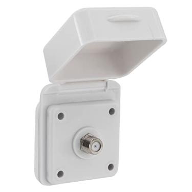 Imagem de RecPro Placa de entrada de TV a cabo RV | Antena/conector de cabo coaxial | Opção preto ou branco (branco)