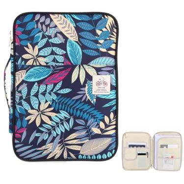 Imagem de QANYEGN Pasta A4, Maleta, Organizador De Laptop De Computador Para Organizar Itens De Armazenamento De Documentos Com Zíper(Azul-marinho)