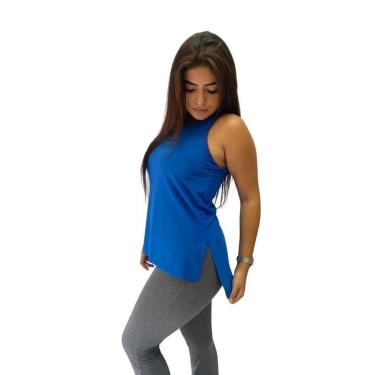 Imagem de Regata feminina fitness blusa tapa bumbum camiseta conforto-Feminino