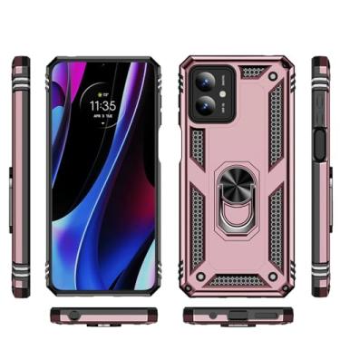 Imagem de Elubugod Capa compatível com Motorola Moto G14, suporte magnético para carro compatível com Motorola Moto G14 XT2341-4 XT2341-2 XT2341-3 capa rosa