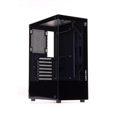 Imagem de Gabinete Gamer Liketec Aquário Heydar Dark - Mid Tower, USB 1.0x2, Vidro Panorâmico