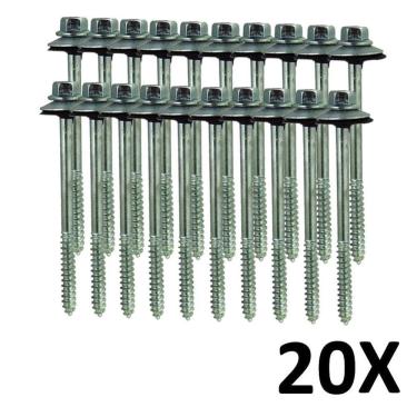 Imagem de Kit 20 Parafuso Para Telha Com Arruelas 5/16``X110 Mm
