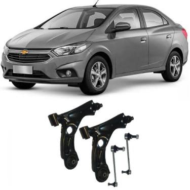 Imagem de Bandeja + Bieleta Chevrolet Prisma Dianteira 2013 Até 2019 O Par - Sky