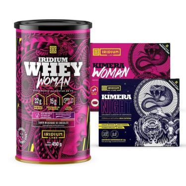 Imagem de Whey Protein Woman 450g +  Kimera Night + Kimera Woman - Iridium Labs-Unissex