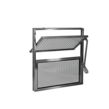 Imagem de Vitro Basculante Alumínio Brilhante 40(A) X 40 (L) - Hale, Brilhante, 