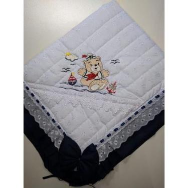 Imagem de Manta para bebê acolchoada de menino grippir / saída de maternidade - 